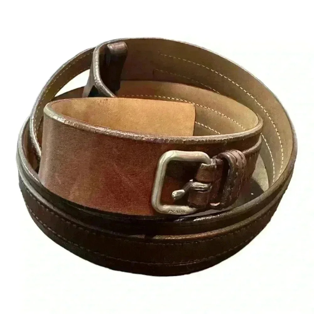 Prada Brown Leather Belt Runway collection Spring 2009